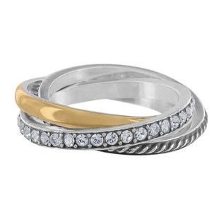 Brighton Neptune's Rings 2 tone w/Swarovski 7